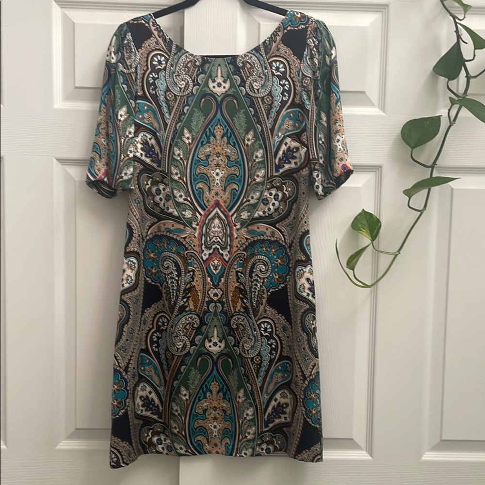 ECI New York Paisley Silk Dress